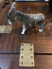 Brown ceramic donkey figurine - donkey,
