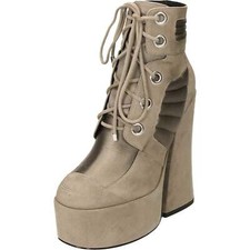 Shellys London Grey Lace Up