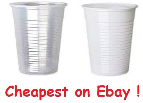 White clear plastic - white,