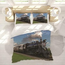 2Pcs Steam Train Kid Quilt