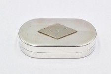 VINTAGE STERLING SILVER SNUFF / PILL BOX c1970