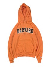 Champion Orange Harvard University Hoodie Medium M