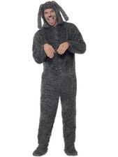 Grey Fluffy Dog Mutt Halloween