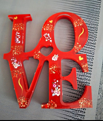 Resin gloss red love - resin,