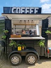 Beautifully converted vintage Rice horse box trailer coffee van
