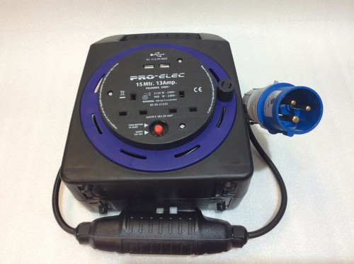 Mains extension reel 15mtr - extension,