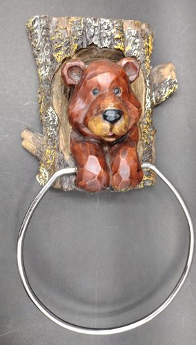 Rustic bear tree trunk - rustic, in