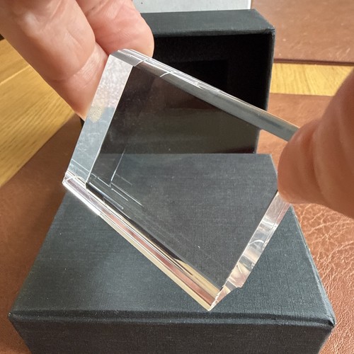Crystal clear glass cuboid - crystal,