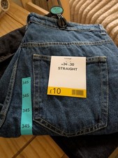 2 Pairs Mens Jeans 34w Short