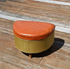 Retro Orange 3 Leg Vinyl Top