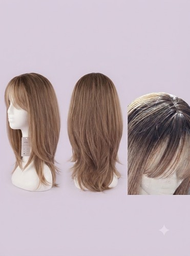 Straight layered long wig - straight,