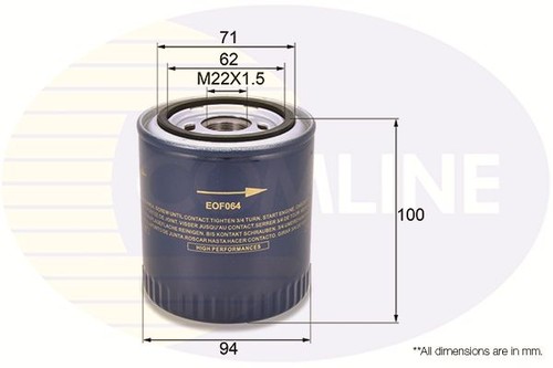 Comline engine oil filter fits - comline,