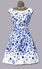 ELIZA J White Blue Floral