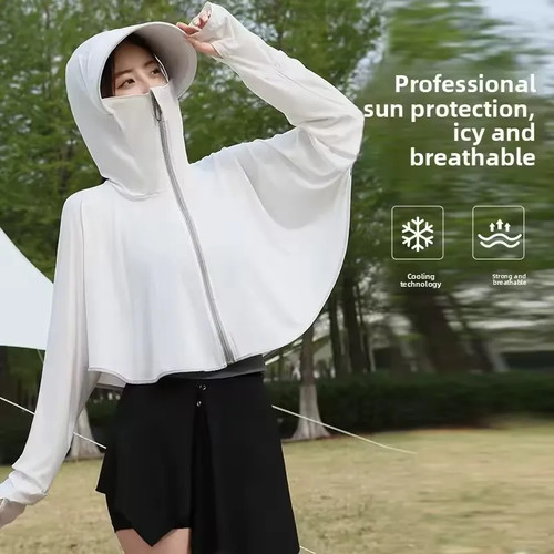 Ice silk sun - ice, hooded