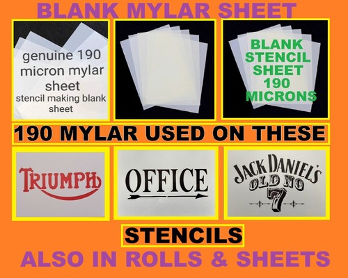 Mylar sheet blanks pack - blanks, 190