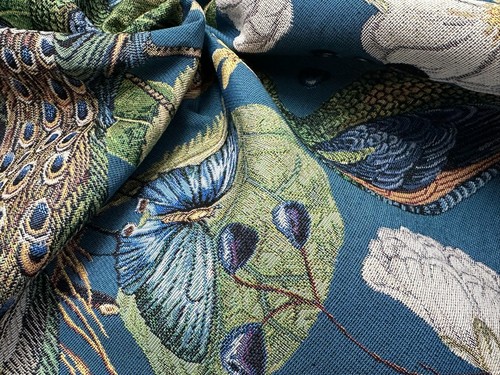 Peacock gobelin fabric - gobelin,