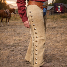 Handmade suede leather cowboy - leather,