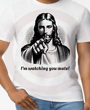 Jesus T-Shirt Gift Saint Fun Be Good Funny Religious Always Watching Easter God