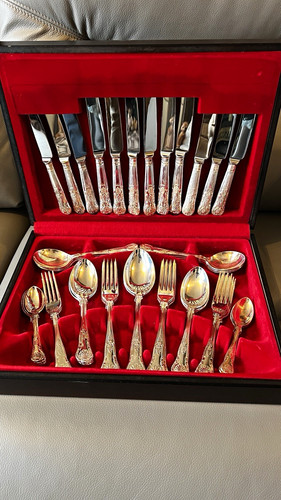 24pc silver plated floral - 24pc,