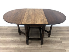 DINING TABLE Vintage Oak Drop Leaf Extendable Oval Gateleg FREE DELIVERY