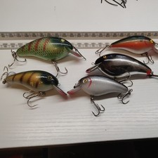 5×OLD SCHOOL,SHAKESPEARE- BIG S & MID S CRANKBAITS--PIKE, PERCH FISHING LURES