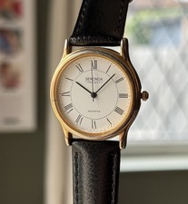 VINTAGE MENS SEKONDA TRIDENT QUARTZ DRESS WATCH NEW BATTERY FITTED 