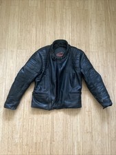 Vintage Hein Gericke Mens Biker Black Leather Jacket Size 42” Chest
