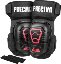Preciva Professional Knee Pads with Gel Cushion  Heavy Duty PVC Outer & Non-Slip