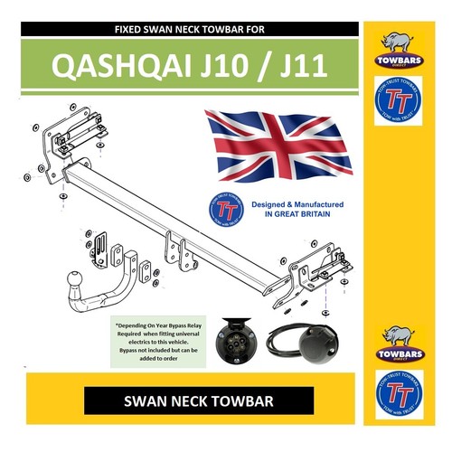 Towbar swan neck for nissan - for,