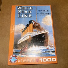 Eurographics 1000 Piece Jigsaw "Titanic White Star Line" COMPLETE 