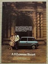 AUTOBIANCHI A112 ELEGANT ABARTH Car Sales Brochure c1979 FRENCH #88795949
