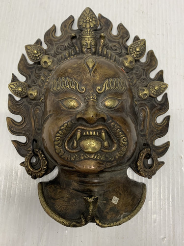 Tibetan buddhist mahakala wall - tibetan,