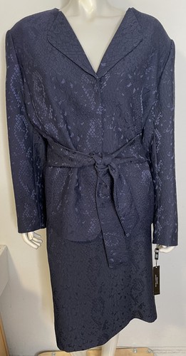 Tahari navy blue skirt - skirt, tina