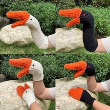 Long Swan Gloves Funny Knitted
