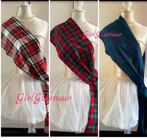 Black watch tartan sash - black,