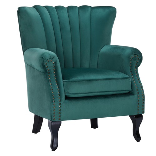 Scalloped wing back chair - wing,