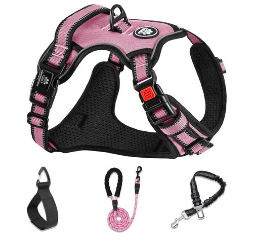 Pink anti pull dog vest - m,