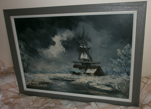 Dramatic oil canvas - oil, on