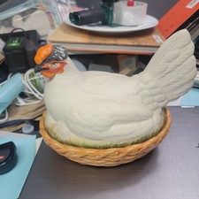 Staffordshire Dish Hen On A