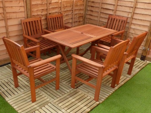 Hardwood garden furniture set - garden,