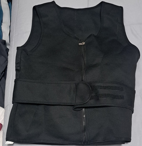Black neoprene sauna - neoprene, vest