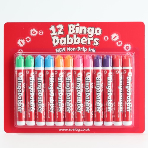 Coloured bingo dabbers - 12, felt