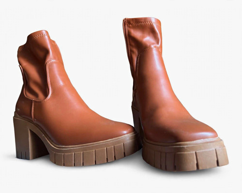 Women brown faux leather - faux,