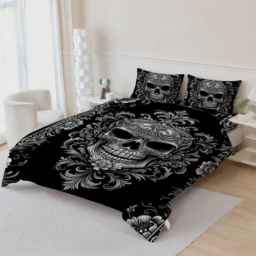 Skull theme quilt - 3d,