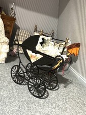 Dolls house 12th - pram, black