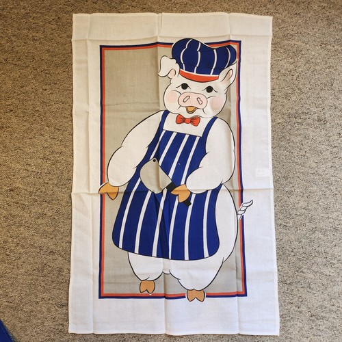 Vintage retro 1970s tea towel - tea,