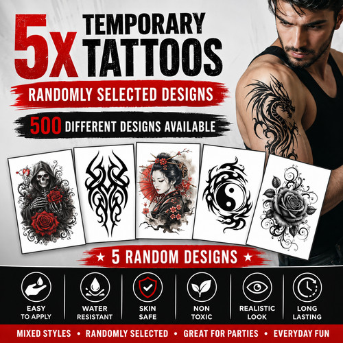 Temporary tattoo stickers - 5x,
