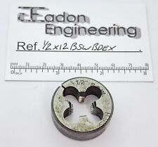 1/2" x 12TPI BSW (British Standard Whitworth) Button Die, HSS. By top brands.