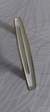 1 VINTAGE WHITE ENAMEL GOLD KITCHEN CUPBOARD HANDLE PULL 1950'S RETRO ORIGINAL 