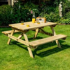 Rowlinson 4ft Picnic Garden Pub Bench Table  120cm Pressure Treated